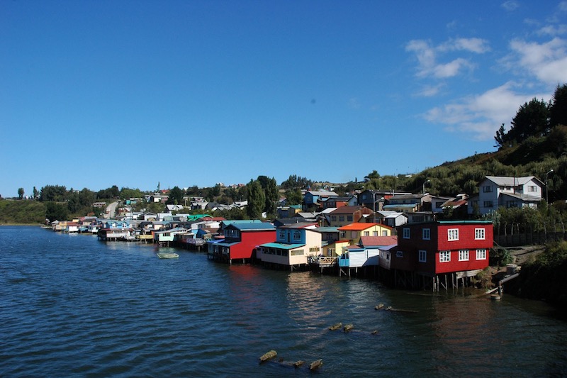 Vista de Castro en la Isla de Chiloe