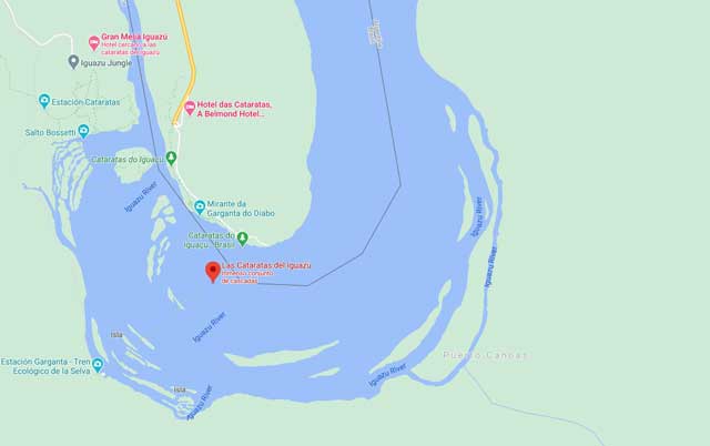 Mapa de las Cataratas del Iguazú