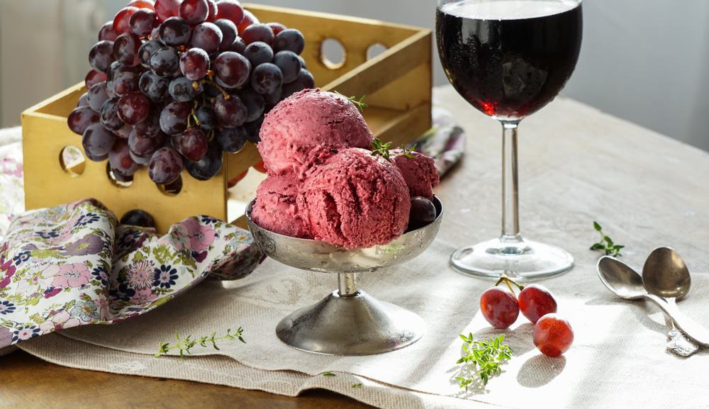 Pruebe el helado de vino