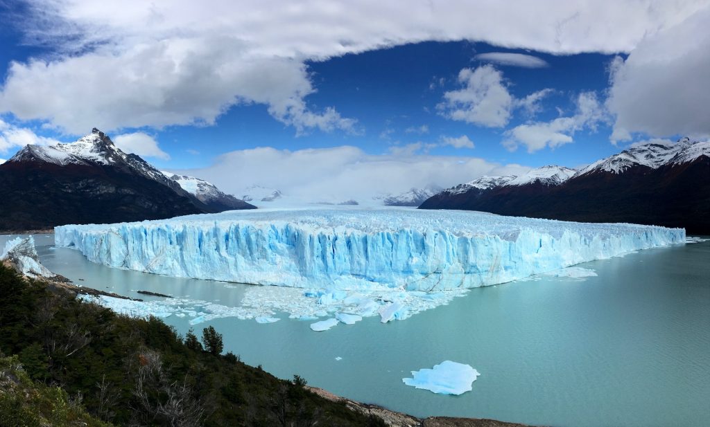 A view of the Perito Moreno Glacier in Los Glaciares National Park, Argentina