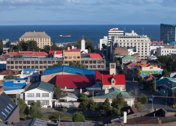 Blick auf die Stadt Punta Arenas
