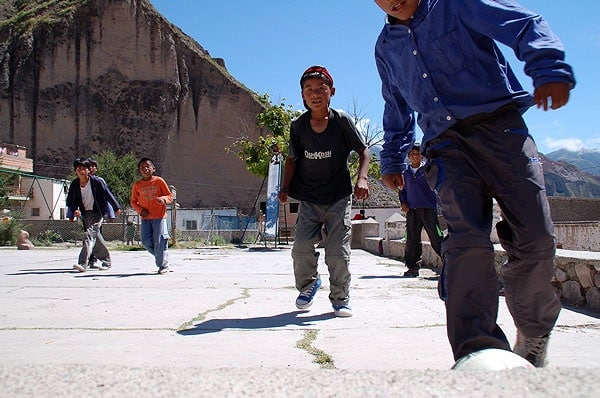 Kids playing Football in north Argentina