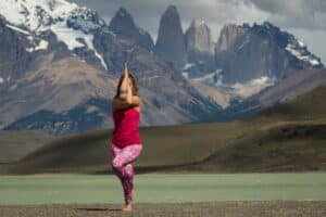 Outdoors Yoga at Laguna Amarga, Torres del Paine NP Large